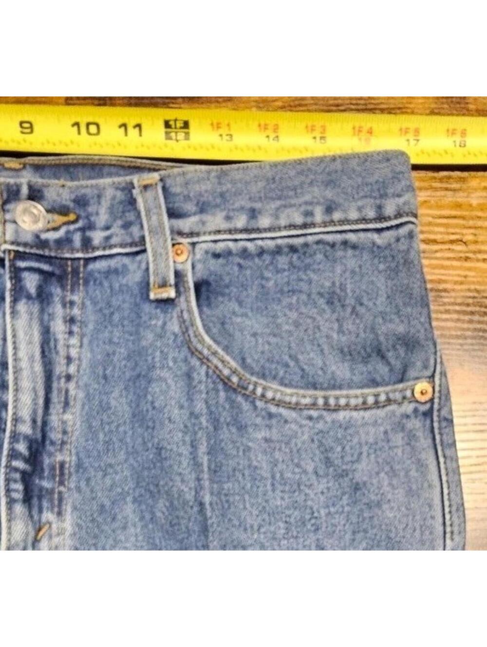 VTG 90s Levi's 550 Relaxed Fit Jeans Mens 34x31 Blue 100% Cotton Denim Deadstock - Picture 4 of 8